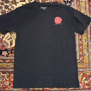 Empyre Black Tee with Red Flower 🌺